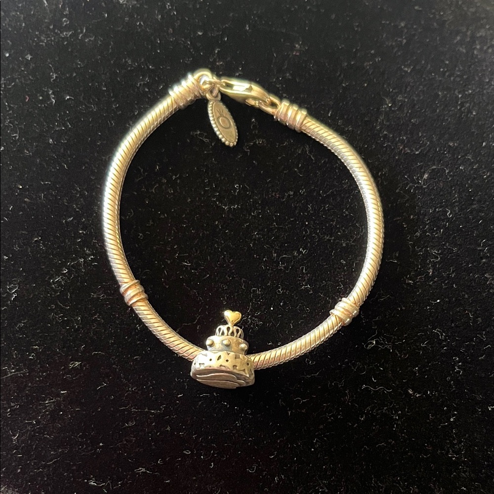 Kids size pandora bracelet with charm